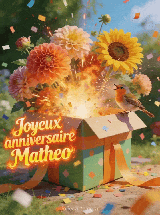 Joyeux anniversaire Matheo - Joyeux anniversaire matheo fleurs