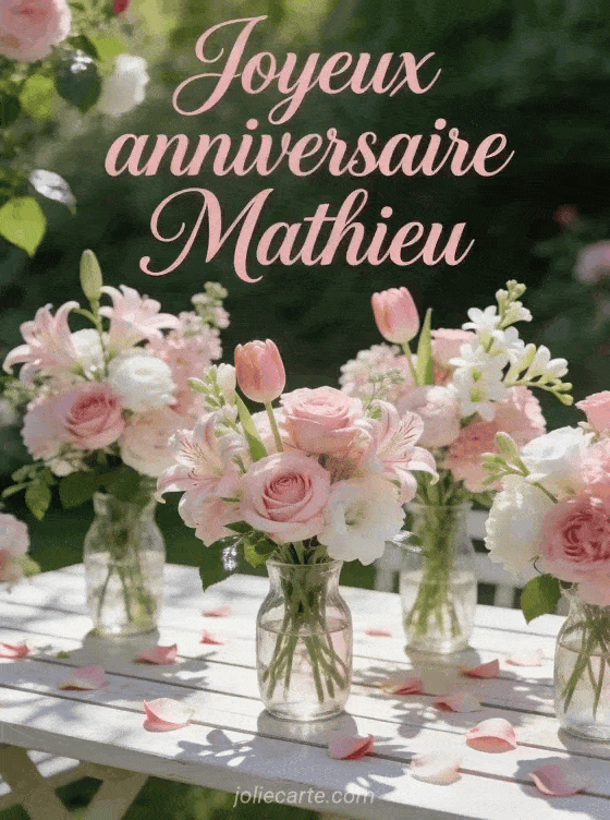 Joyeux anniversaire Mathieu - Joyeux anniversaire mathieu fleurs