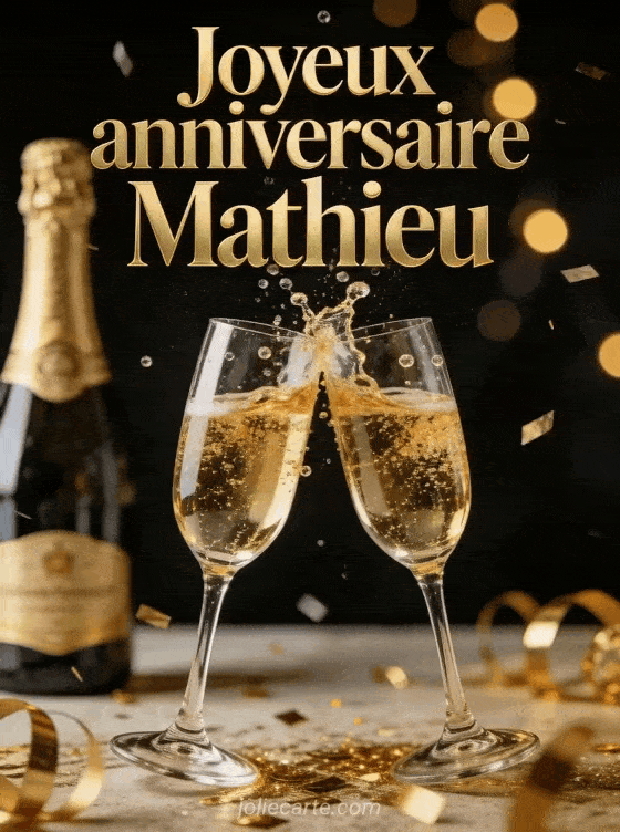 Joyeux anniversaire Mathieu - Mathieu champagne