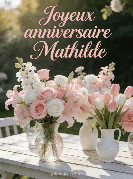 Joyeux anniversaire Mathilde - Mathilde fleurs