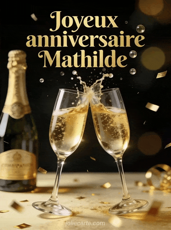Joyeux anniversaire Mathilde - Mathilde champagne