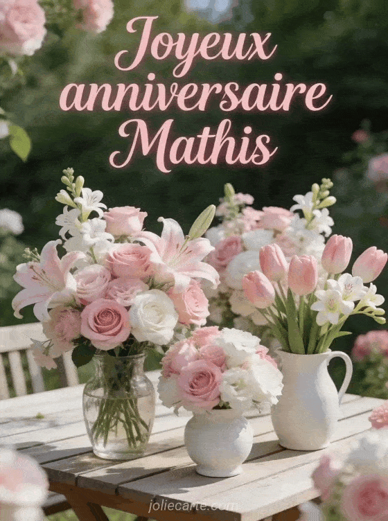 Joyeux anniversaire Mathis - Joyeux anniversaire mathis fleurs