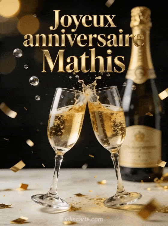 Joyeux anniversaire Mathis - Joyeux anniversaire mathis champagne