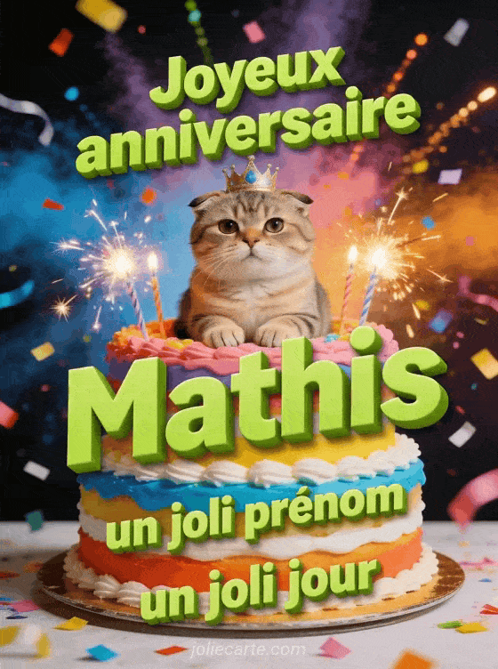 Joyeux anniversaire Mathis - Joyeux anniversaire mathis gif