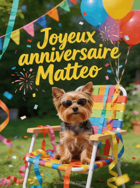 Joyeux anniversaire Matteo - Carte joyeux anniversaire matteo