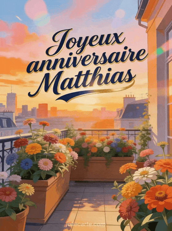 Joyeux anniversaire Matthias - Carte joyeux anniversaire matthias