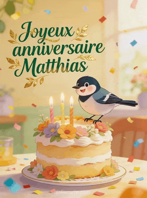 Joyeux anniversaire Matthias - Carte joyeux anniversaire matthias gratuite