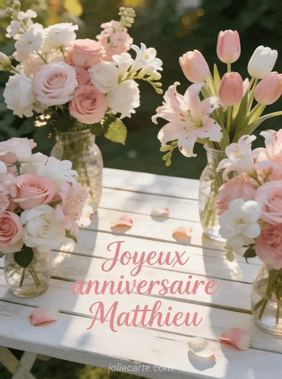 Joyeux anniversaire Matthieu - Joyeux anniversaire matthieu fleurs