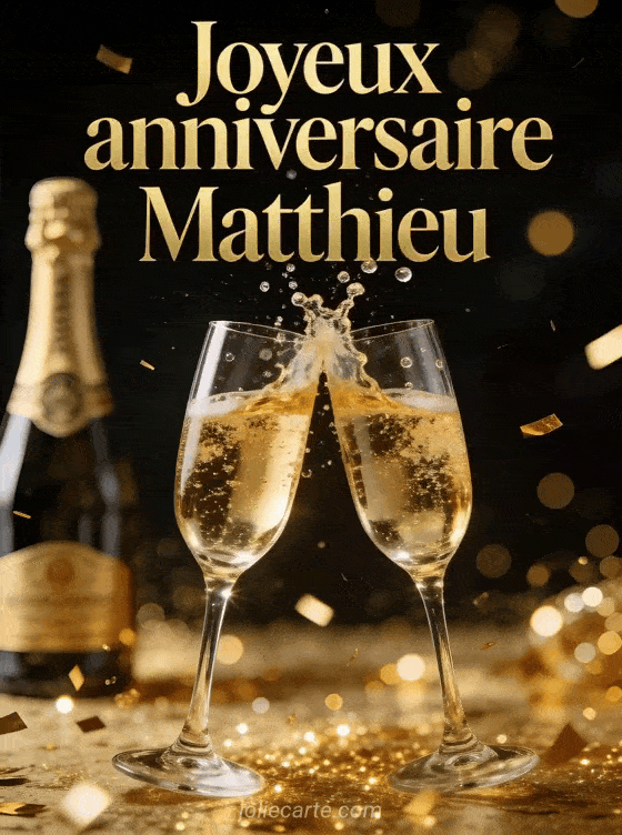 Joyeux anniversaire Matthieu - Matthieu champagne