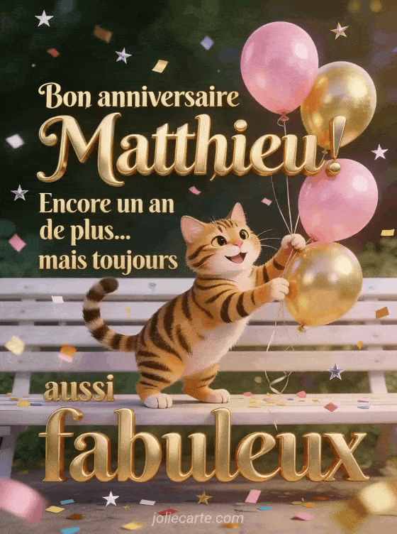 Joyeux anniversaire Matthieu - Bon anniversaire matthieu