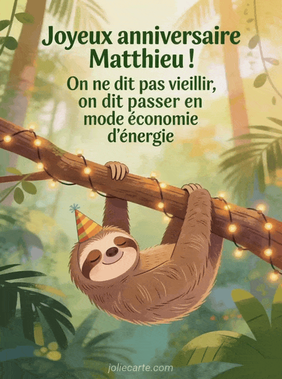 Joyeux anniversaire Matthieu - Matthieu humour