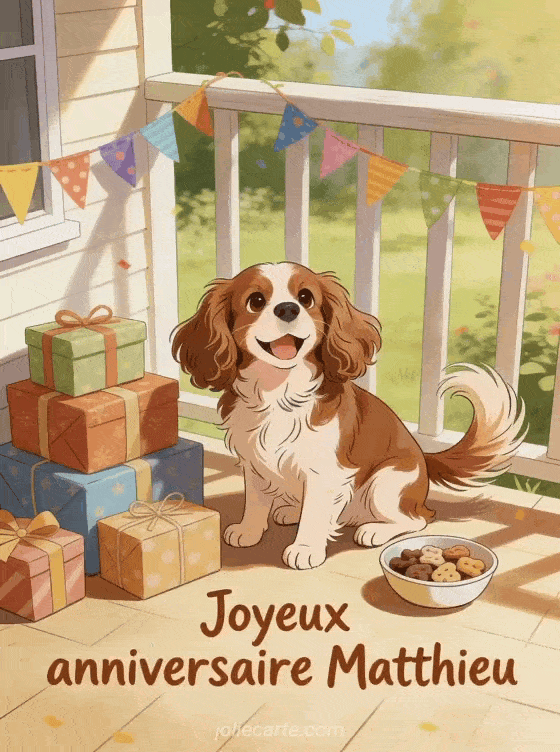 Joyeux anniversaire Matthieu - Joyeux anniversaire matthieu chien