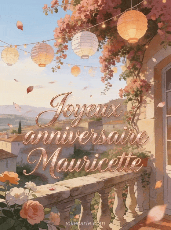 Joyeux anniversaire Mauricette - Jolie carte joyeux anniversaire mauricette