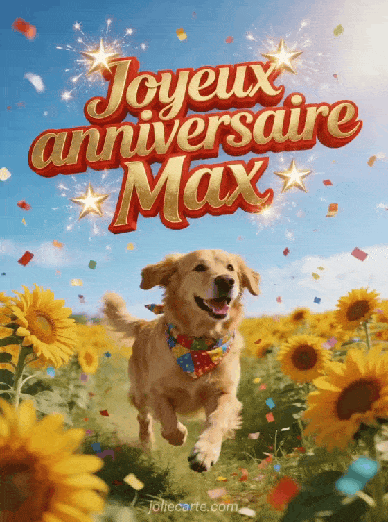 Joyeux anniversaire Max - Carte joyeux anniversaire max gratuite