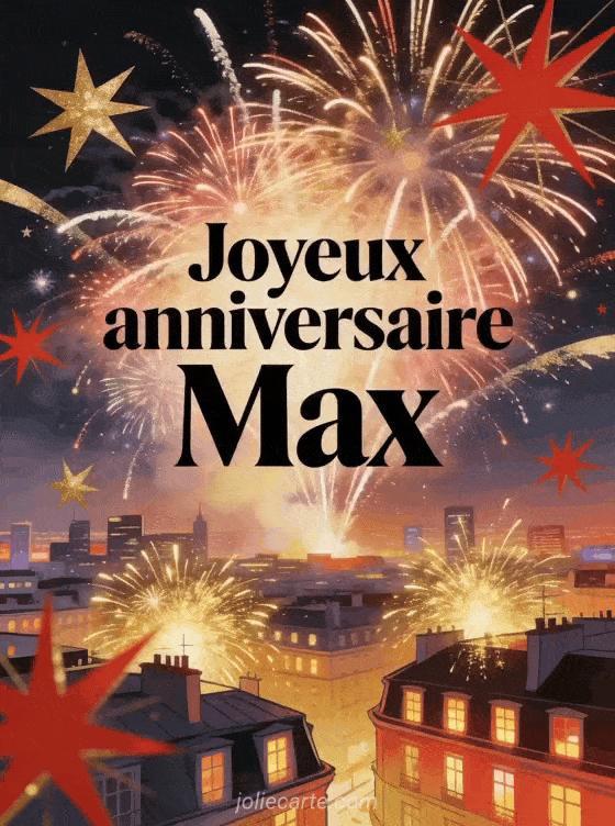 Joyeux anniversaire Max - Joyeux anniversaire max gif anime