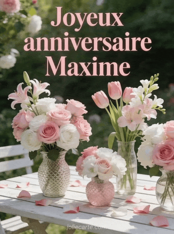Joyeux anniversaire Maxime - Joyeux anniversaire maxime fleurs