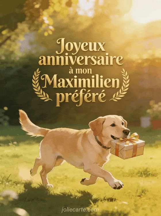 Joyeux anniversaire Maximilien - Carte joyeux anniversaire maximilien gratuite