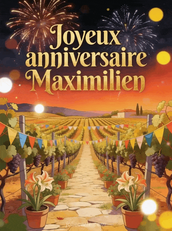 Joyeux anniversaire Maximilien - Carte joyeux anniversaire maximilien