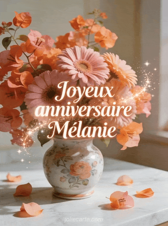 Joyeux anniversaire Mélanie - Joyeux anniversaire melanie fleurs