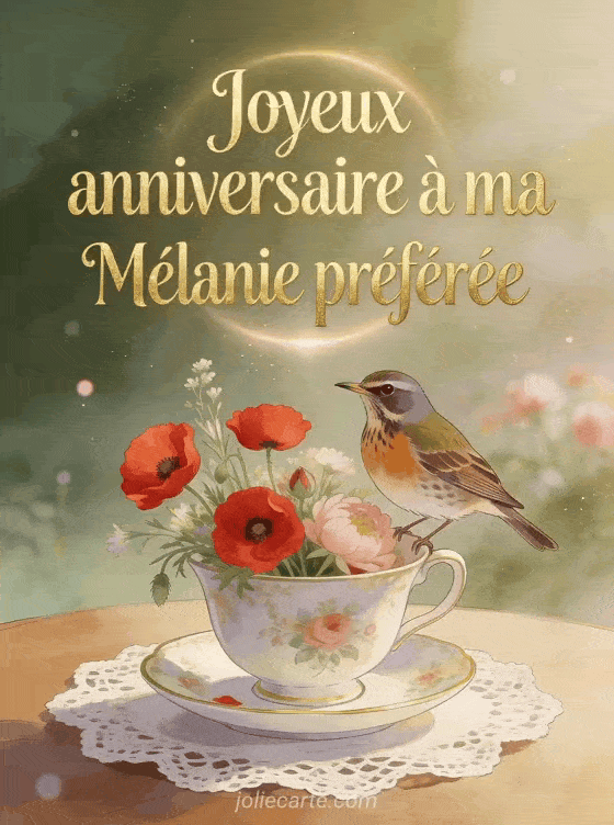 Joyeux anniversaire Mélanie - Carte joyeux anniversaire melanie