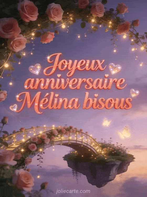 Joyeux anniversaire Mélina - Joyeux anniversaire melina bisous