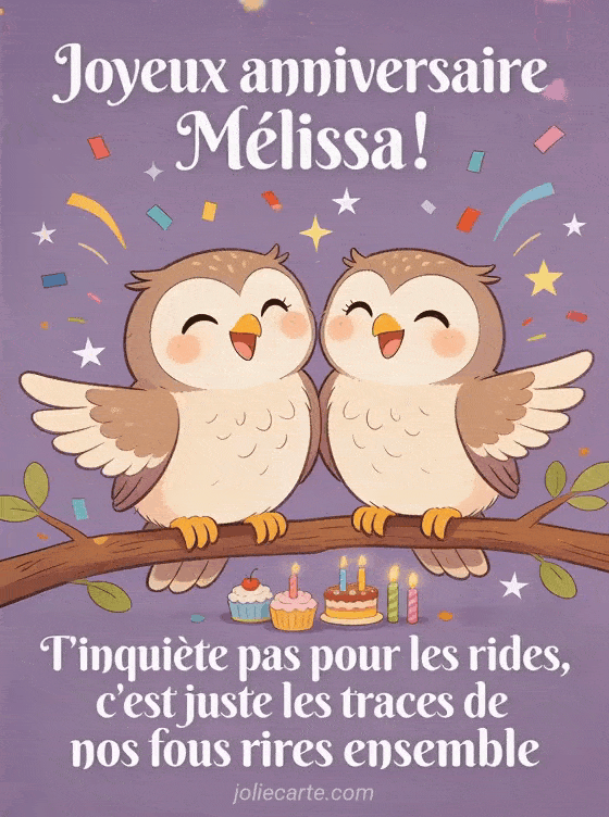 Joyeux anniversaire Mélissa - Joyeux anniversaire melissa rigolo