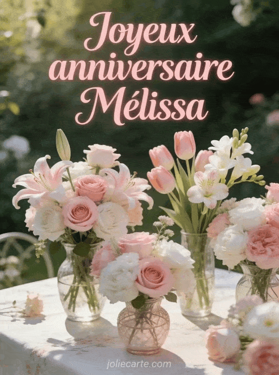 Joyeux anniversaire Mélissa - Joyeux anniversaire melissa fleurs