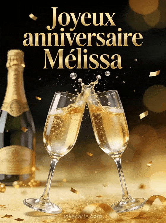 Joyeux anniversaire Melissa - Melissa champagne