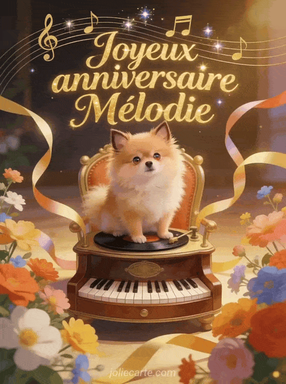 Joyeux anniversaire Mélodie - Joyeux anniversaire melodie gif