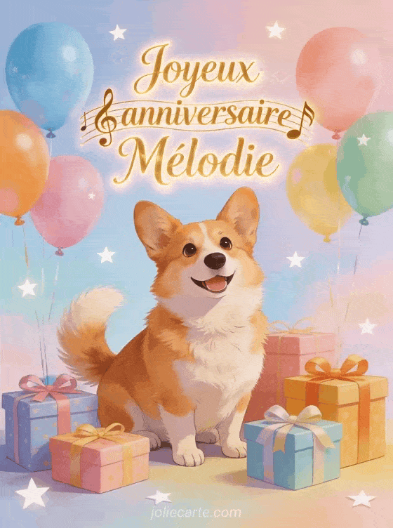 Joyeux anniversaire Mélodie - Carte joyeux anniversaire melodie
