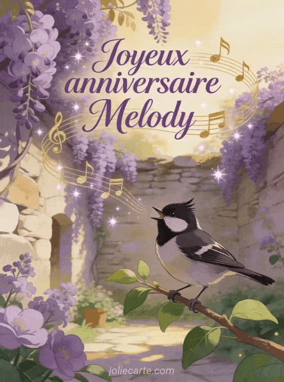 Joyeux anniversaire Melody - Carte joyeux anniversaire melody gratuite