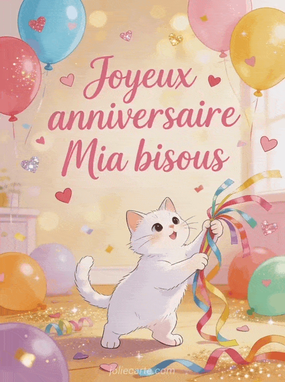 Joyeux anniversaire Mia - Joyeux anniversaire mia bisous