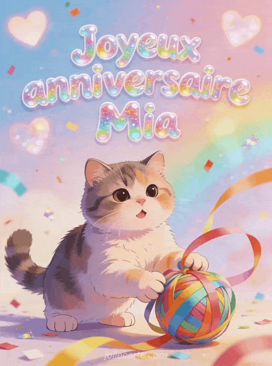 Joyeux anniversaire Mia - Joyeux anniversaire mia gif anime