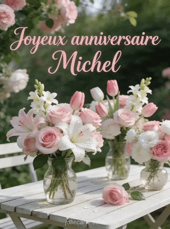 Joyeux anniversaire Michel - Joyeux anniversaire michel fleurs