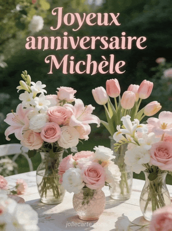 Joyeux anniversaire Michèle - Joyeux anniversaire michele fleurs