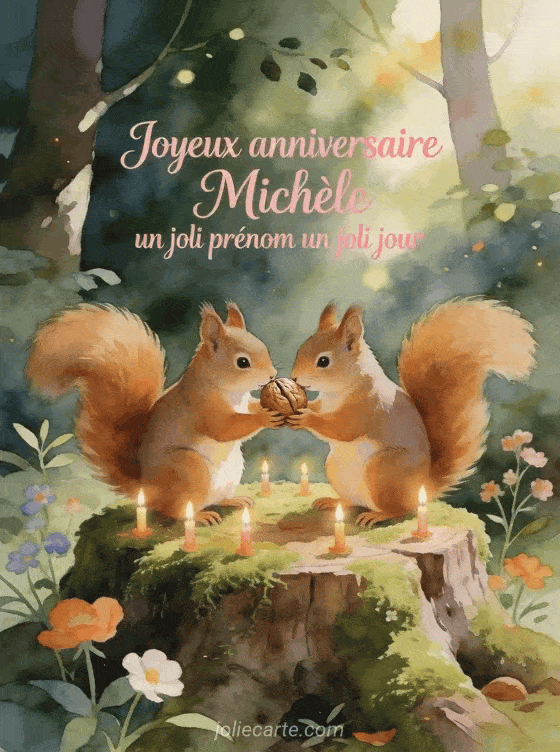 Joyeux anniversaire Michèle - Carte joyeux anniversaire michele
