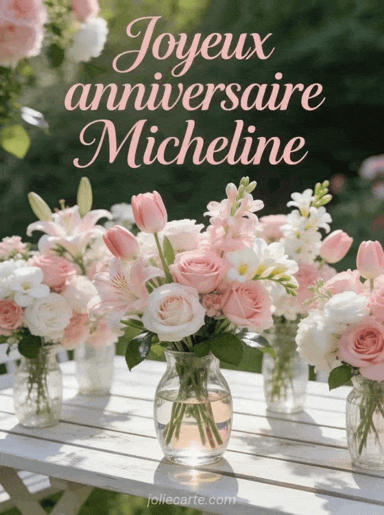 Joyeux anniversaire Micheline - Joyeux anniversaire micheline fleurs