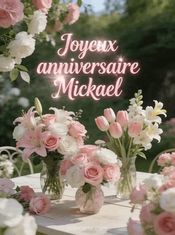 Joyeux anniversaire Mickael - Joyeux anniversaire mickael fleurs