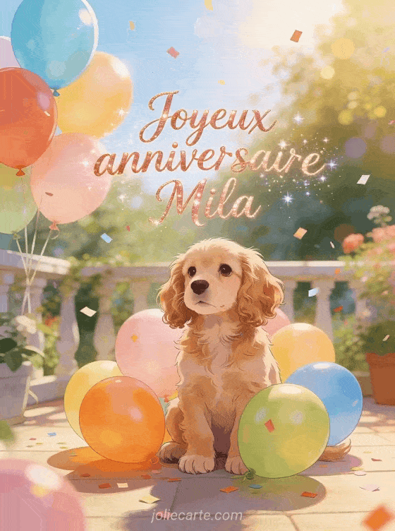 Joyeux anniversaire Mila - Carte joyeux anniversaire mila