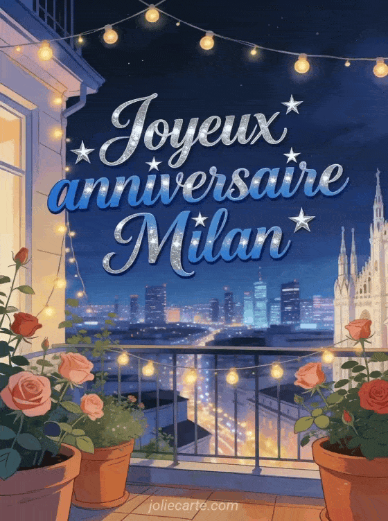 Joyeux anniversaire Milan - Carte joyeux anniversaire milan