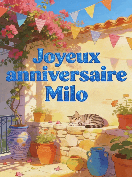 Joyeux anniversaire Milo - Carte joyeux anniversaire milo