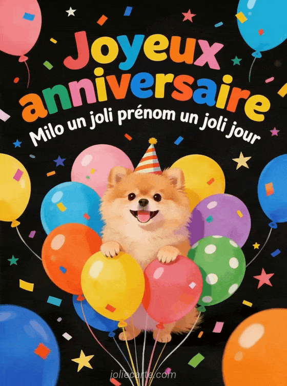 Joyeux anniversaire Milo - Carte joyeux anniversaire milo gratuite