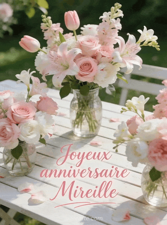 Joyeux anniversaire Mireille - Joyeux anniversaire mireille fleurs