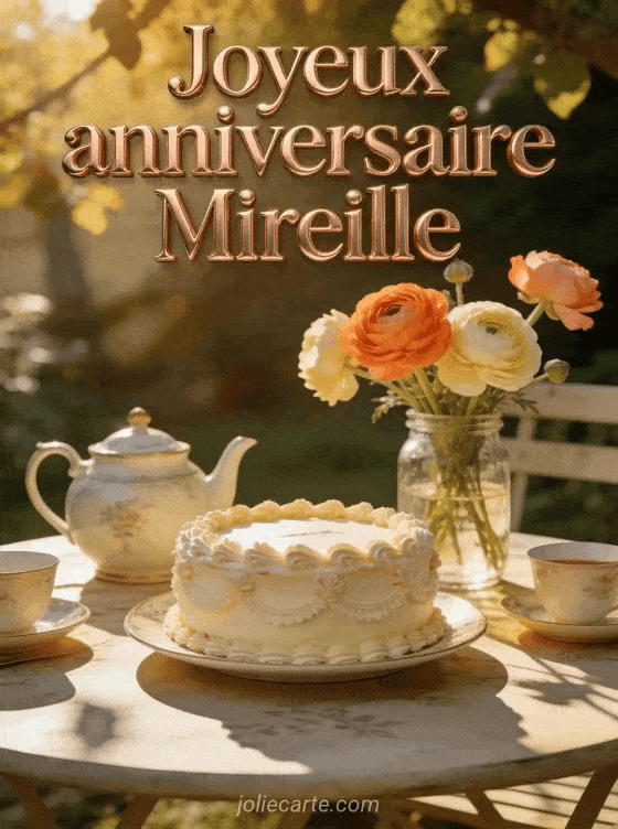 Joyeux anniversaire Mireille - Carte joyeux anniversaire mireille gratuite