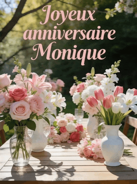 Joyeux anniversaire Monique - Joyeux anniversaire monique fleurs