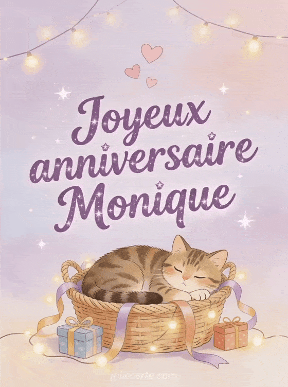 Joyeux anniversaire Monique - Carte joyeux anniversaire monique gratuite
