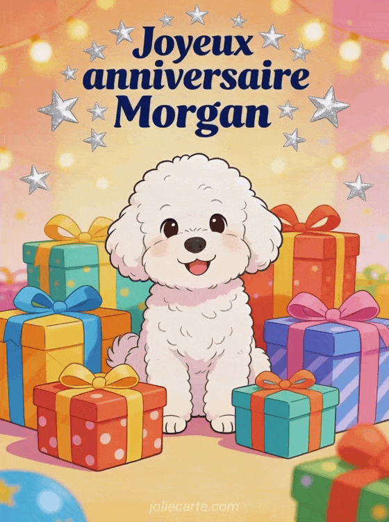 Joyeux anniversaire Morgan - Carte joyeux anniversaire morgan gratuite