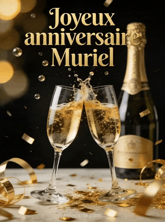 Joyeux anniversaire Muriel - Muriel champagne