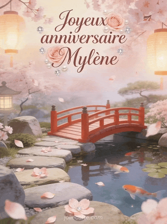 Joyeux anniversaire Mylène - Carte joyeux anniversaire mylene