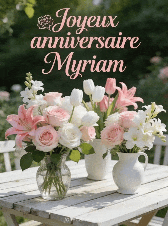 Joyeux anniversaire Myriam - Myriam fleurs